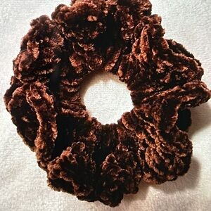 Luxurious Brown Velvet Hair Scrunchie